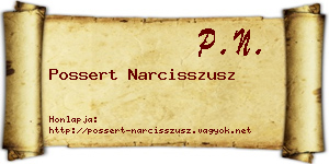 Possert Narcisszusz névjegykártya